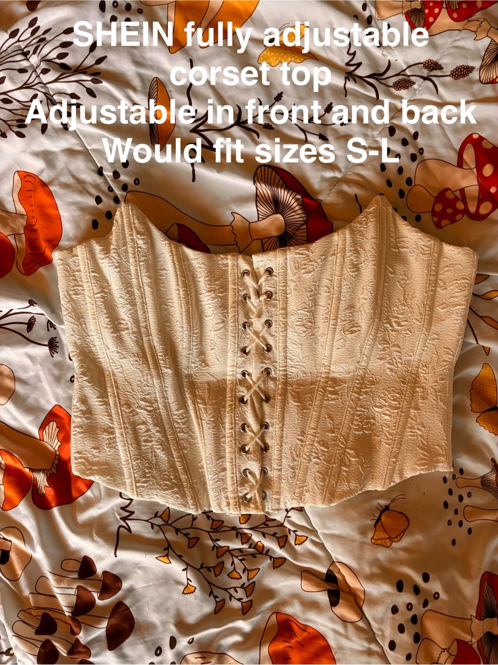 SHEIN White Lace-Up Adjustable Corset Top